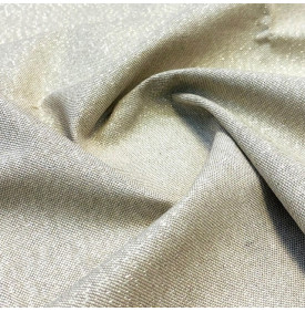 Tissu Aspect Lin Pailleté / Cubex – Or | Coupon