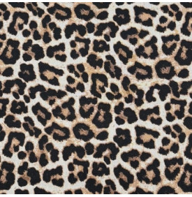 Coupon Tissu Palace - Léopard Samba Noir