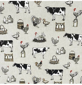 Coupon Tissu Palace – Ferme Noir/ Blanc | Chic & Polyvalent - Différents Formats