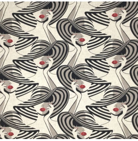 Coupon Tissu Palace – Glam Chic Noir / Rouge