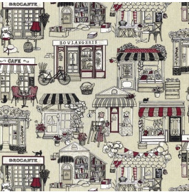 Coupon Tissu Palace – Artisans Noir / Rouge