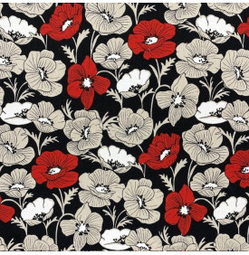 Coupon Tissu Palace – Pavot Rouge