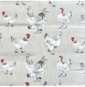 Coupon Tissu Palace – Bianca Blanc / Noir