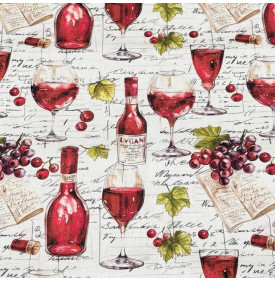 Coupon Tissu Aspect Lin – Vendange Rouge