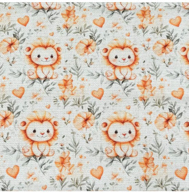 Coupon Tissu Aspect Lin – Lionceau Beige