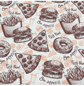 Coupon Tissu Aspect Lin – Fast Food Beige