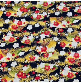 Coupon Coton Foil - Obi Bleu Marine