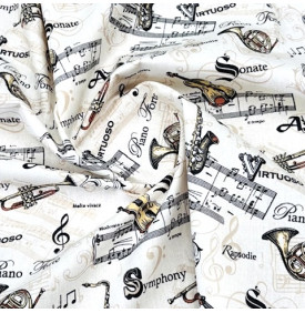 Coupon Coton Enduit « Virtuoso » Crème