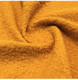 Coupon Tissu Bouclette - Jaune