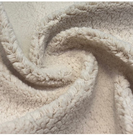 Tissu Sherpa / Écru – Doux & Chaleureux