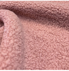 Tissus Bouclette Teddy : Pétale - Doux & Chaleureux