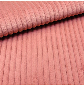 Tissu Velours Côtelé / Larges Côtes – Bois de Rose | Coupon