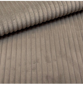 Tissu Velours Côtelé / Larges Côtes - Taupe | Coupon