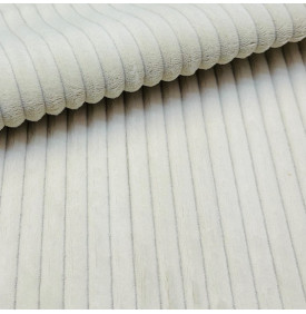 Tissu Velours Côtelé / Larges Côtes – Écru | Coupon