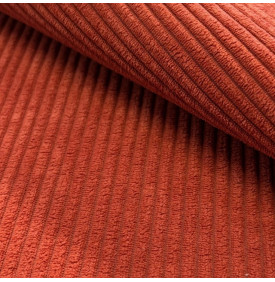 Tissu Velours Côtelé 5 mm Uni - Terracotta | 13.90 €/M