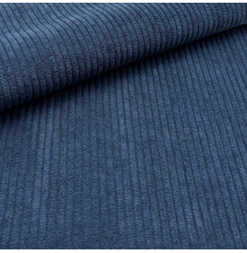 Tissu Velours Côtelé / Moyennes Côtes 5 mm – bleu Marine