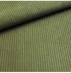 Tissu Velours Côtelé / Moyennes Côtes - Kaki | Coupon