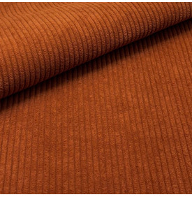 Tissus Velours Côtelé - Huggy 5mm : Paprika