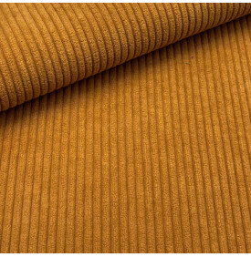 Tissus Velours Côtelé - Huggy 5mm : Ocre