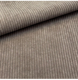 Tissus Velours Côtelé - Huggy 5mm : Taupe