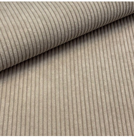 Tissus Velours Côtelé - Huggy 5mm : Beige