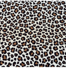 Sergé de Coton / Léopard Écru