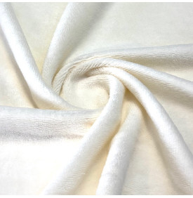 Tissu éponge bambou velours écru très doux et absorbant