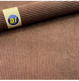 Tissu Velours Côtelé / Moyennes Cotes – Marron Chocolat | Coupon