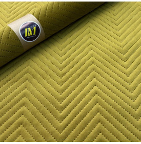 Velours matelassé chevron Vert Olive – 330 g/m² – Laize 140 cm