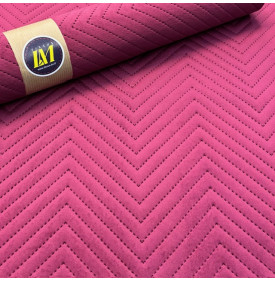 Velours Matelassé Chevron / Bordeaux