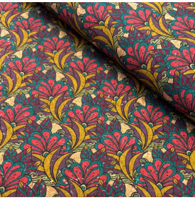 Tissu Liège Imprimé / Floral Art Déco Multicolore