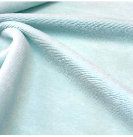 Tissu éponge bambou velours vert céladon très doux et absorbant