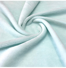 Tissu éponge bambou velours vert céladon très doux et absorbant