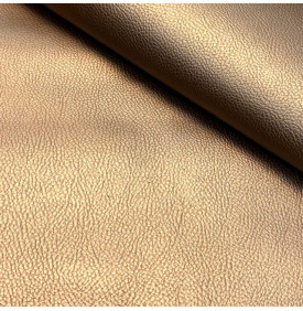 Simili cuir grainé irisé bronze au rendu élégant et lumineux
