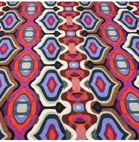 Velours Palatine d’ameublement au motif géométrique Kaléido, inspiré des designs rétro et psychédéliques