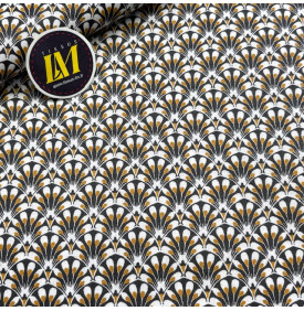 Tissus Coton Enduit / Graphique Gaudi - Noir - Coupon