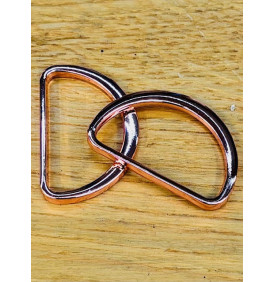 Demi anneau métal rouge gold 32 mm, élégant et tendance