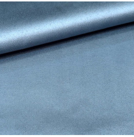 Coupon tissu suédine bleu denim au toucher velours, moderne et intemporel, idéal pour des créations couture tendance