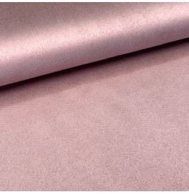 Coupon tissu suédine rose poudré au toucher velours, doux et délicat, idéal pour des créations couture élégantes et raffinées.