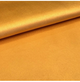 Coupon tissu suédine jaune curry au toucher velours, chaud et lumineux, idéal pour des créations couture modernes
