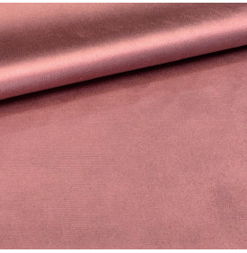 Coupon tissu suédine vieux rose au toucher velours, doux et raffiné, idéal pour des créations couture