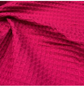 Éponge nid d’abeille rose pourpre en coton gaufré, absorbante et facile à coudre