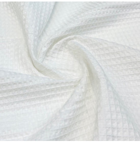 Tissu Éponge Nid d'Abeille Uni – Blanc | 10.90 €/M