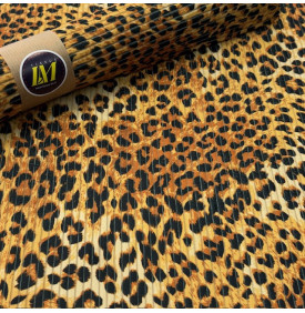 Velours côtelé Huggy 5 mm – Léopard, toucher doux et belle tenue