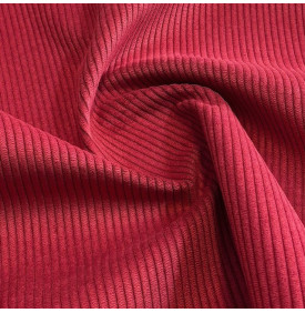 Tissu Velours Côtelé 4 mm Uni - Rouge | 12.90 €/M