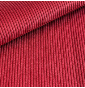 Tissu Velours Côtelé 4 mm Uni - Rouge | 12.90 €/M