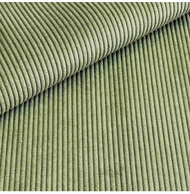 Velours côtelé côtes 4 mm Vert – naturel, élégant et idéal pour couture & décoration