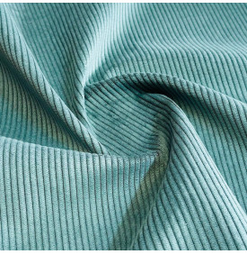 Tissu Velours Côtelé 4 mm Uni - Aqua | 12.90 €/M