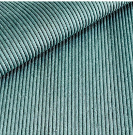 Tissu Velours Côtelé 4 mm Uni - Aqua | 12.90 €/M