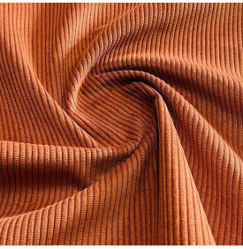 Tissu Velours Côtelé 4 mm Uni - Terracotta | 12.90 €/M